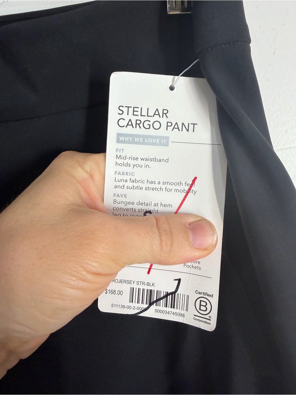 NWT ATHLETA Stellar Cargo Pant Black Stretch Work Travel Pants SZ 8 #511139 - Picture 7 of 13